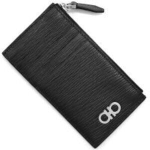 Salvatore Ferragamo Wallet fragment double Gancini black NERO